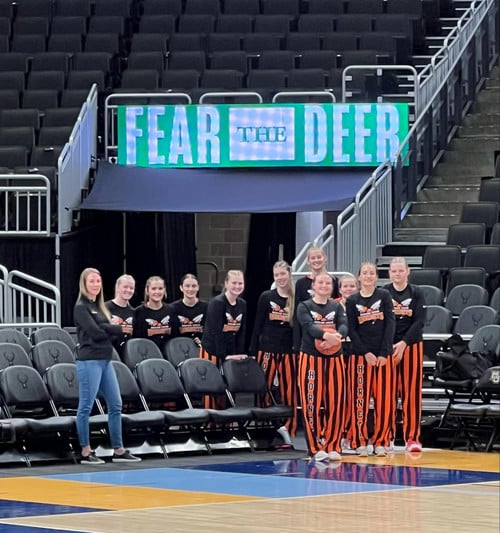 Girls Basketball warm ups