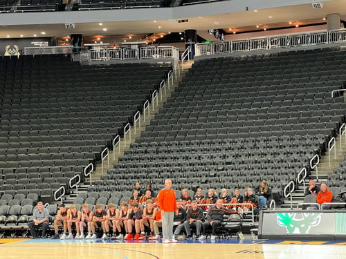 Boys basketball bench